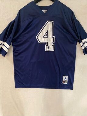NFL Dallas Cowboys Navy and White Jersey Top